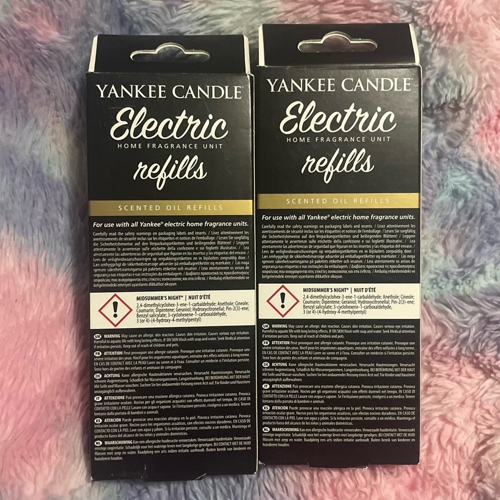 Yankee Candle MIDSUMMER'S NIGHT Scented Oil PLUG-IN REFILL 2 boxes, 4 refills - Picture 3 of 5